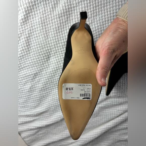 NEW Marc Fisher LTD Womens Kellen High Heel Pointed Toe Ankle Boots Shoes Black - Picture 7 of 9